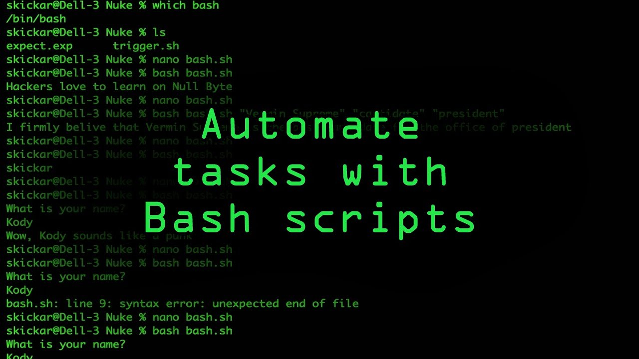 Bash Scripting Basics; How to Automate Tasks in the Terminal